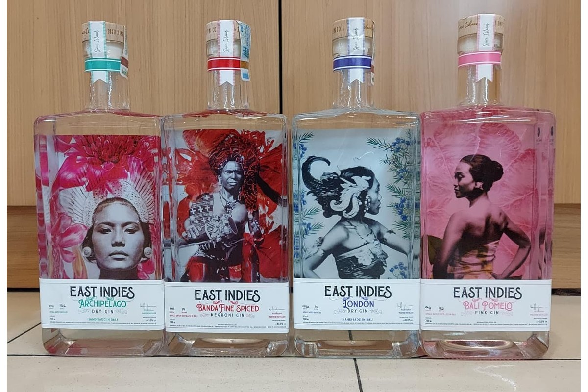 East Indies Gin, handmade in Bali, 4 flavors